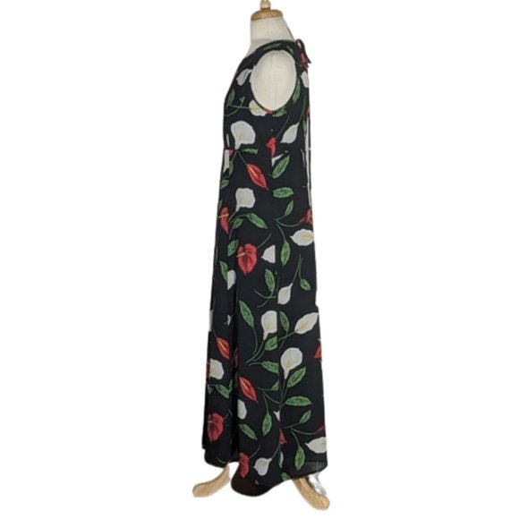 Sag harbor black and floral maxi dress size 10 tall - Picture 2 of 5